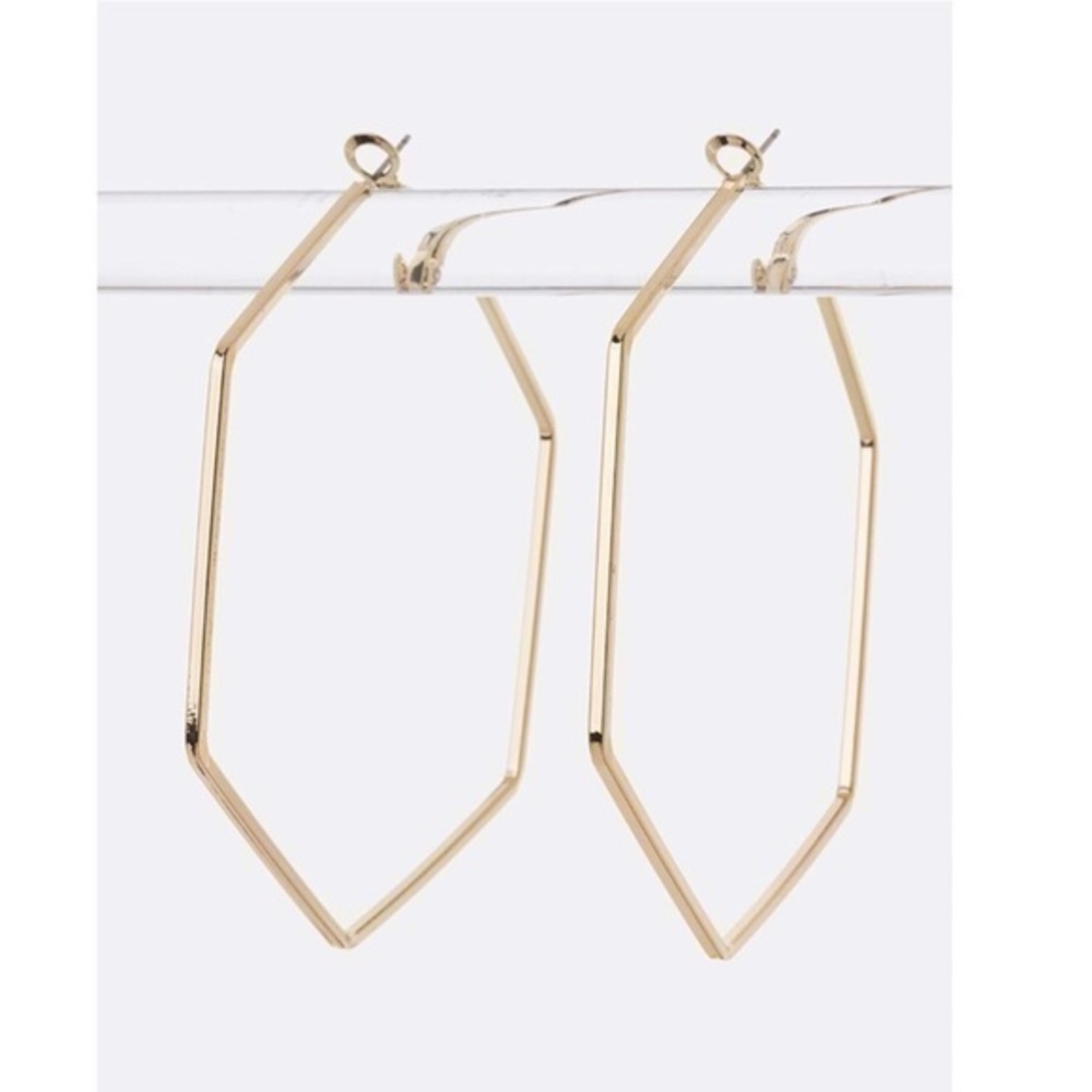 Deal ‼️3 for $20‼️ Hexagon Hoops Earrings